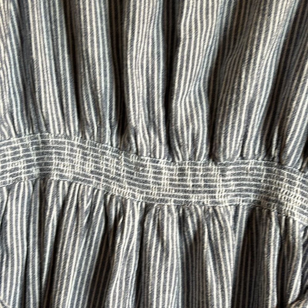 Japna cotton striped tie button zip up front jumper with pockets size small - Picture 9 of 11